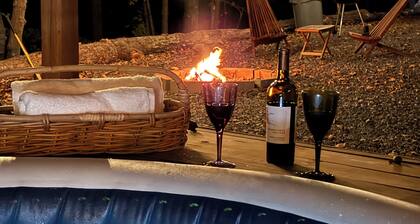Luxury Nomadic Yurt Romantic Getaway with Sauna and Hot Tub on private 8 acres