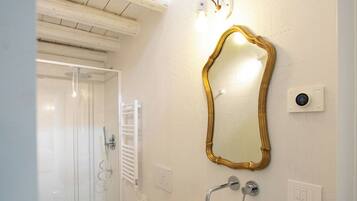 Shower, bidet, towels