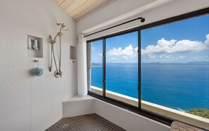 Shower, towels - NEW! Ocean views, Balconies, 2 bed, Pool (St. Thomas)