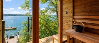 Seneca Lakefront | Hot Tub, Sauna & Epic Game Room / Bar