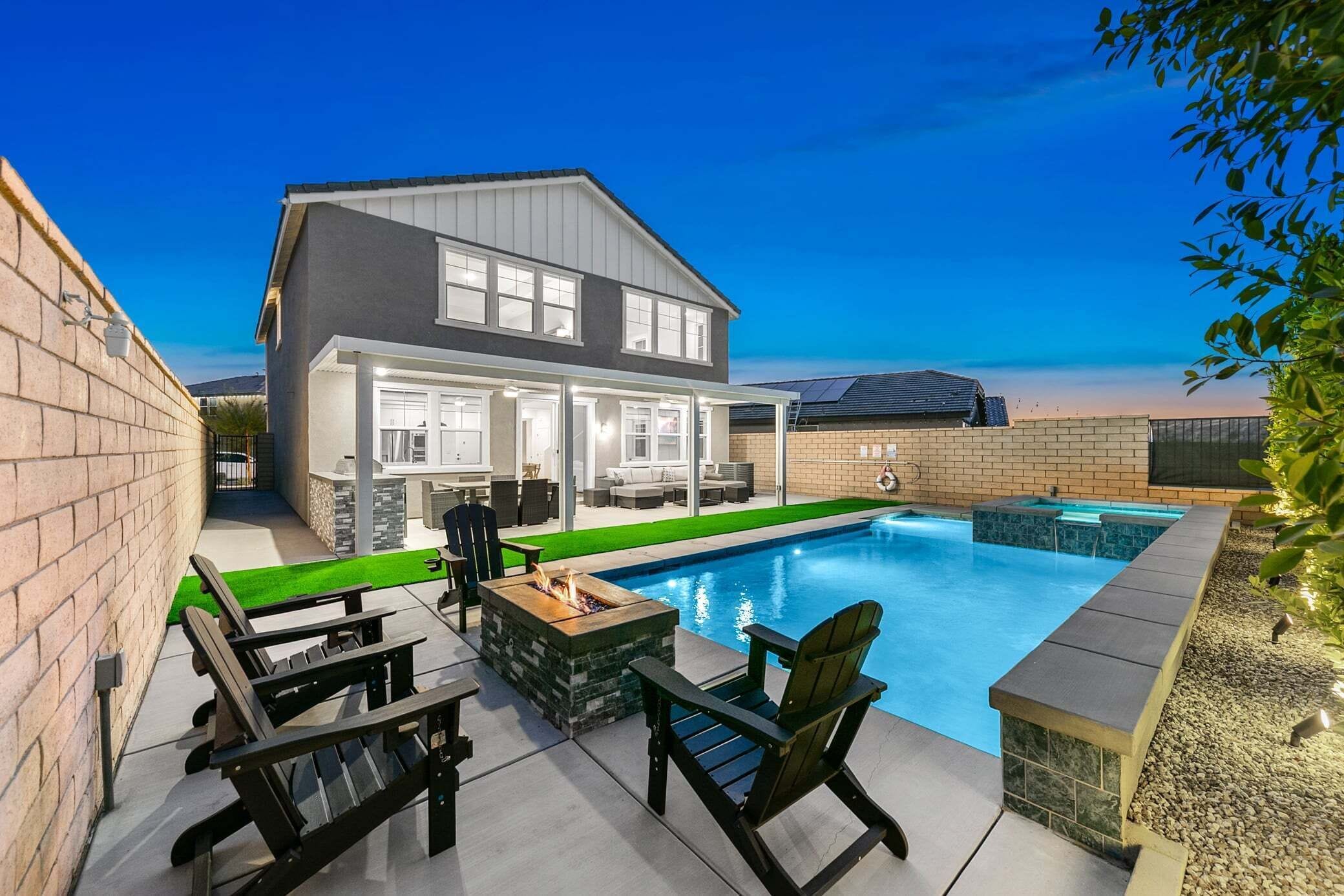 A heated pool