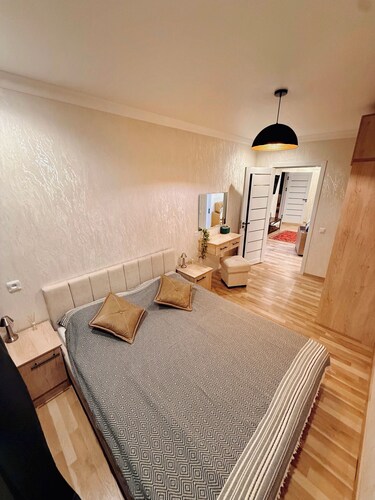2-bedroom apartment in peaceful Samarkand with AC comfort