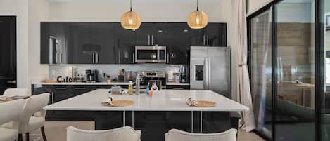 Microwave, oven, stovetop, dishwasher
