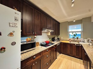Microwave, stovetop, dishwasher