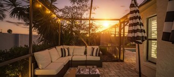 Waterfront Pool Retreat with Sunset Views minutes from Tampa