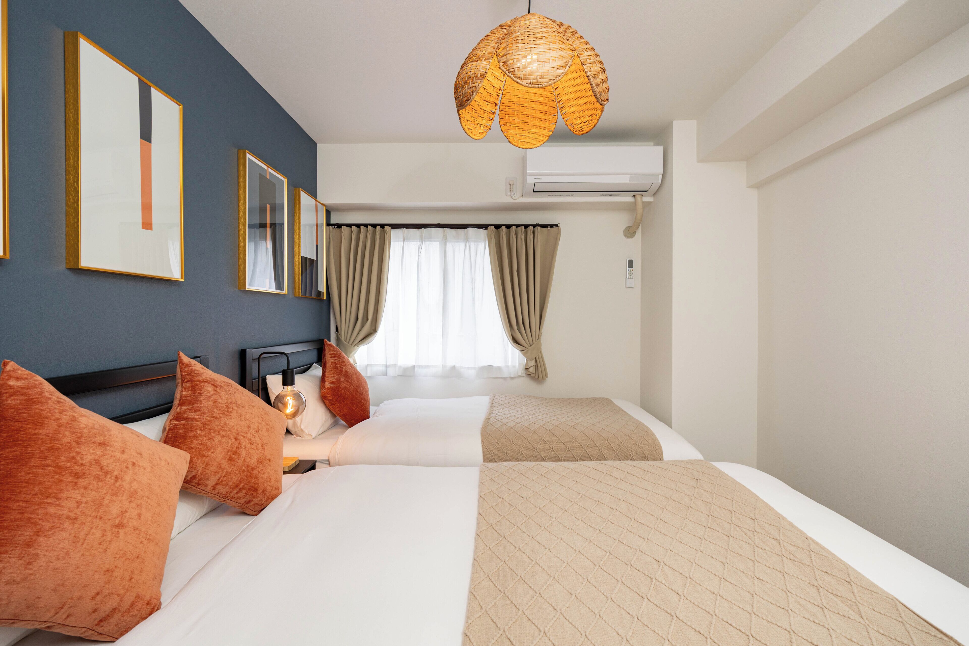 Premium bedding, blackout drapes, iron/ironing board, free WiFi