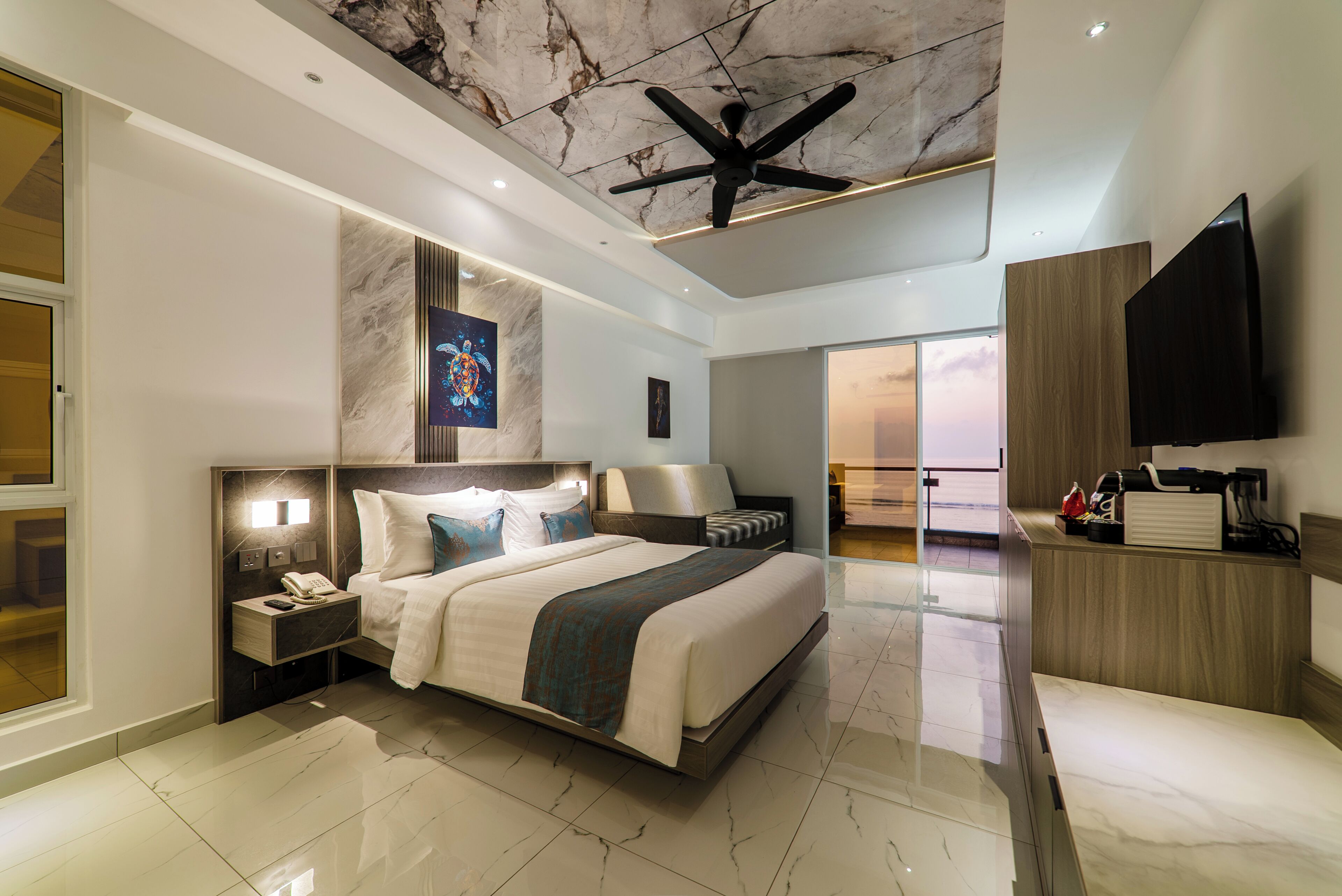 Junior Suite with Balcony & Sea View - Free Return Airport Transfer