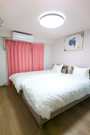 1 室のベッドルーム、WiFi、ベッドシーツ