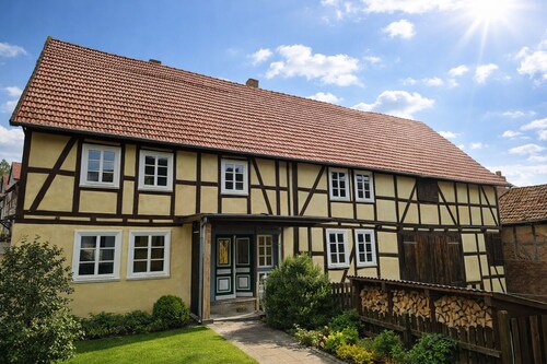 Vacation home Landglück Edertal for up to 10 people - time out in a historic half-timbered house