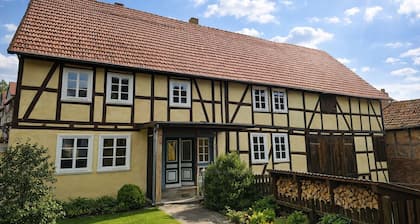 Vacation home Landglück Edertal for up to 10 people - time out in a historic half-timbered house