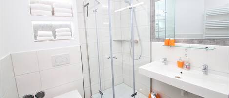 Shower, hair dryer