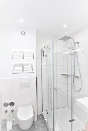Een douche, een haardroger
