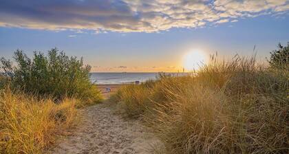 High-quality vacation home with sauna only 400 m from the Baltic Sea beach