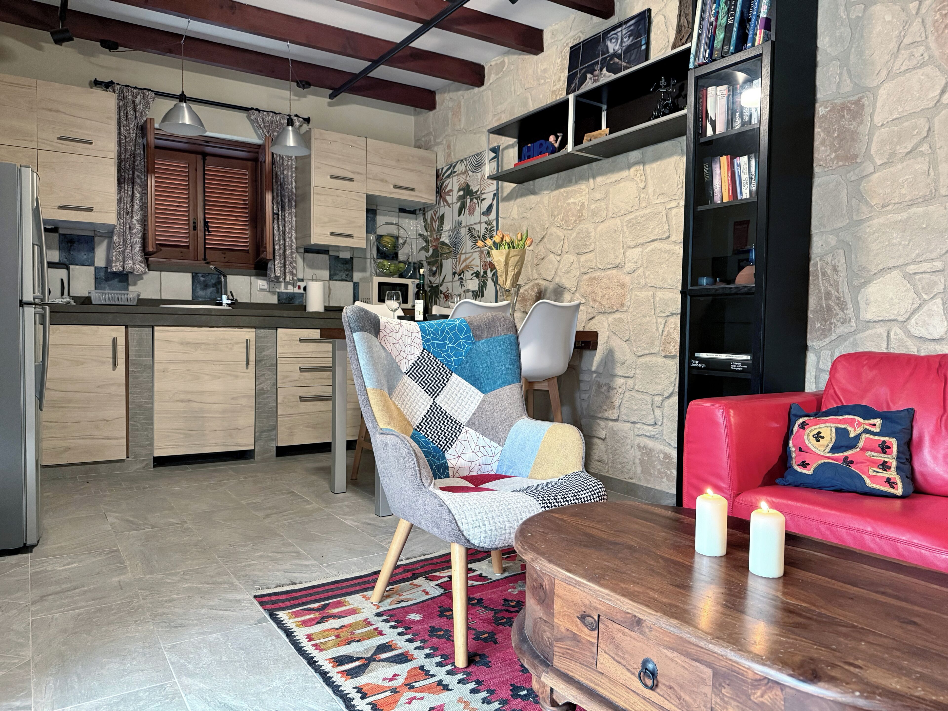 Ferienhaus, 2 Schlafzimmer, barrierefrei, Terrasse | Wohnzimmer