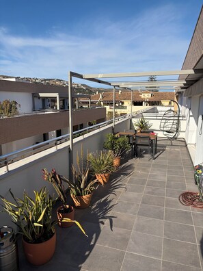 Outdoor dining - Spacious fully equipped penthouse with private terrace in Xàbia / Jávea (Xàbia)