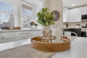 Fridge, microwave, oven, stovetop - Blue Breeze Bungalow • 2 BD • Near Downtown & E.L. (Lansing)
