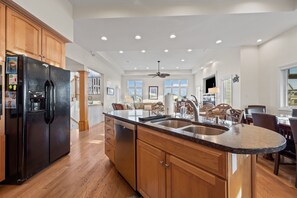 Interior - Soundside Solace 5BR w/ Elevator + Dock Views (North Topsail Beach)