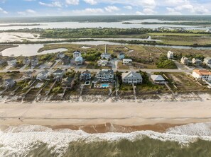 Beach nearby - Soundside Solace 5BR w/ Elevator + Dock Views (North Topsail Beach)