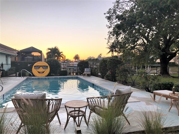 Pool - Marco Island Shell House - 3BR, 2B w Large Pool and Amazing Sunset Views (Marco Island)