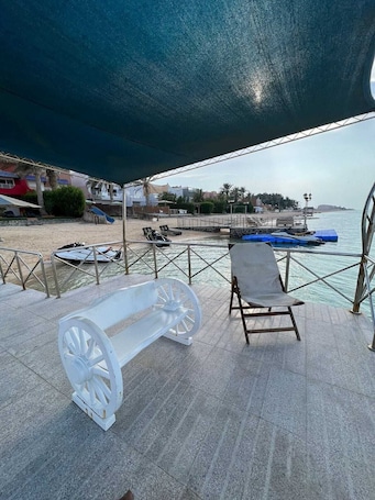 Terrace/patio. Lemon Beach Chalet in Durrat Al Arous