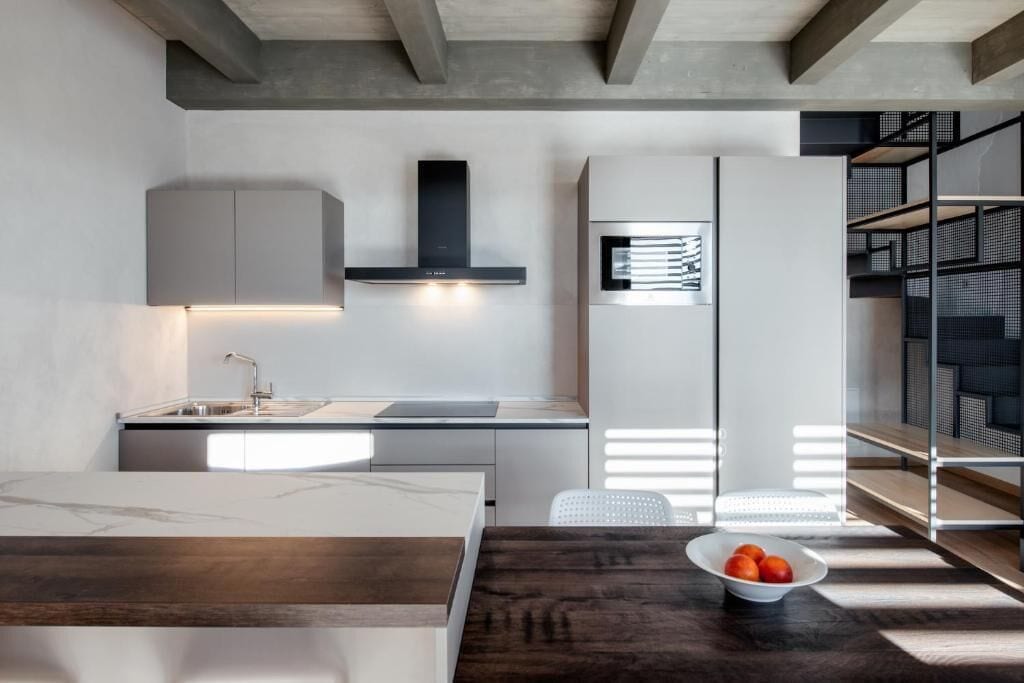 Superior Apartment, Balcony, Pool View | Private kitchen