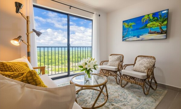 Living area - Modern 1BR Apartment in Punta Cana with Pool (Punta Cana)
