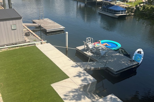 535 sq Ft Turf area off seawall