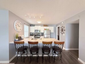 Condo, Multiple Beds, Kitchen (Lakefront Vibes) | Private kitchen - Lakefront Vibes Waterfront Pool! (Osage Beach)