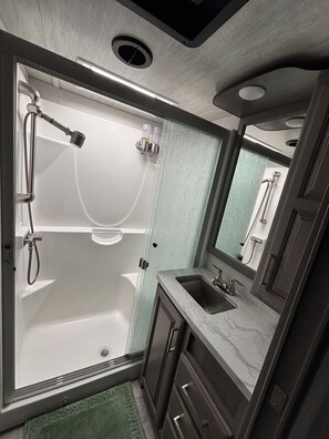 Towels, soap, toilet paper