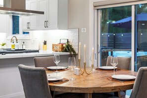 Dining - Aetheria | Swim Spa Wellness Retreat for Two| King Suite+Fire pit +Gazebo+Nature (Niagara Falls)