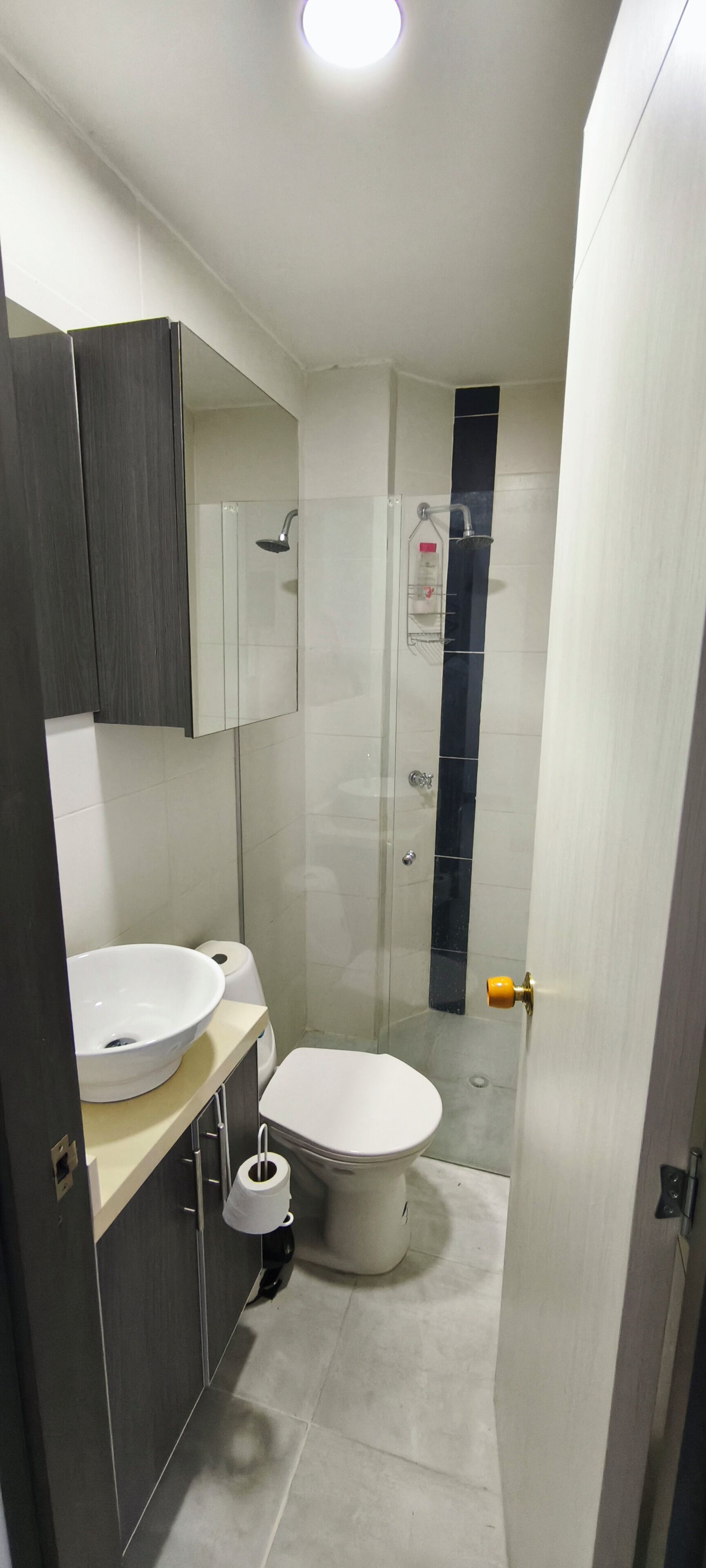 Dusche, Handtücher, Seife, Toilettenpapier