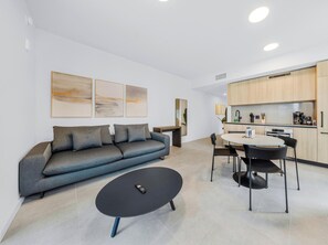 Living area - Heart of Downtown-1BR with Skyline Views (Miami)