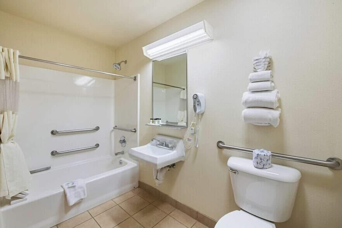 Suite, 1 cama King size, para no fumadores, vista a la montaña | Baño | Amenidades de baño gratuitas, secadora de cabello, toallas
