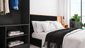 Ropa de cama de alta calidad y minibar