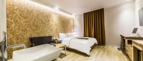 Deluxe Double Room, City View | Desk, laptop workspace, free WiFi