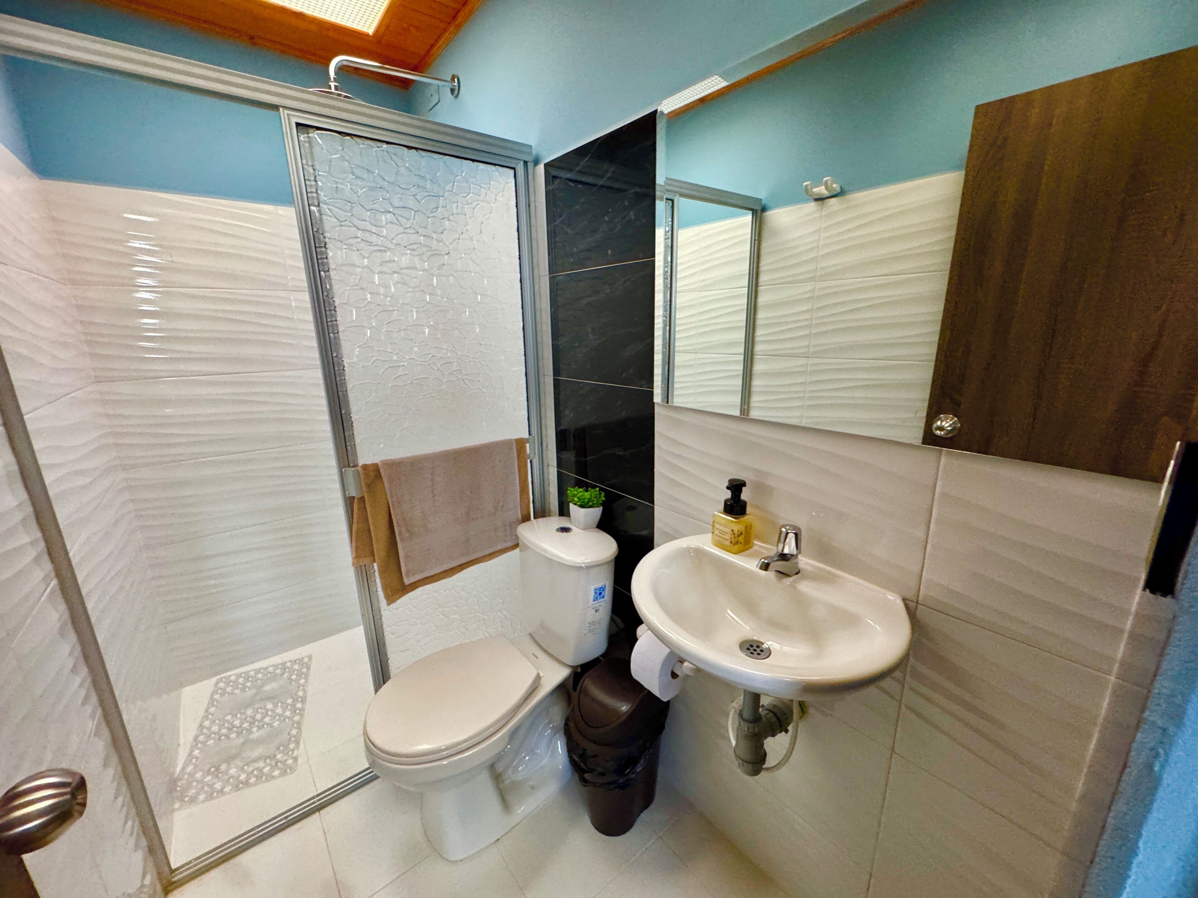 Towels, soap, toilet paper