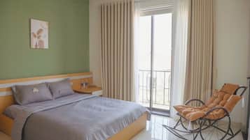 Deluxe Double Room, Balcony, City View