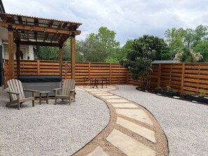 Terrace/patio - The Juniper - Renovated, Cozy North Loop Home w/ Hot Tub (Austin)