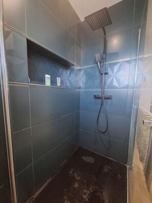 Shower, hair dryer, towels, soap - Cosy little house with garden (Saint-Brieuc)