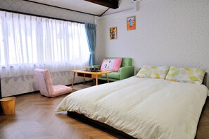 Family Quadruple Room, Courtyard View | Laptop workspace, free WiFi