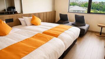Habitación estándar con 2 camas individuales, vista al océano (Modern Japanese-Western,25sqm) | Escritorio, wifi gratis y ropa de cama