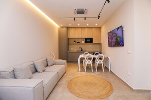 Family Apartment, Multiple Bedrooms, 2 Bathrooms, Mountainside (Palasea Apartment) | Living area - Palasea Apartment (Himarë)