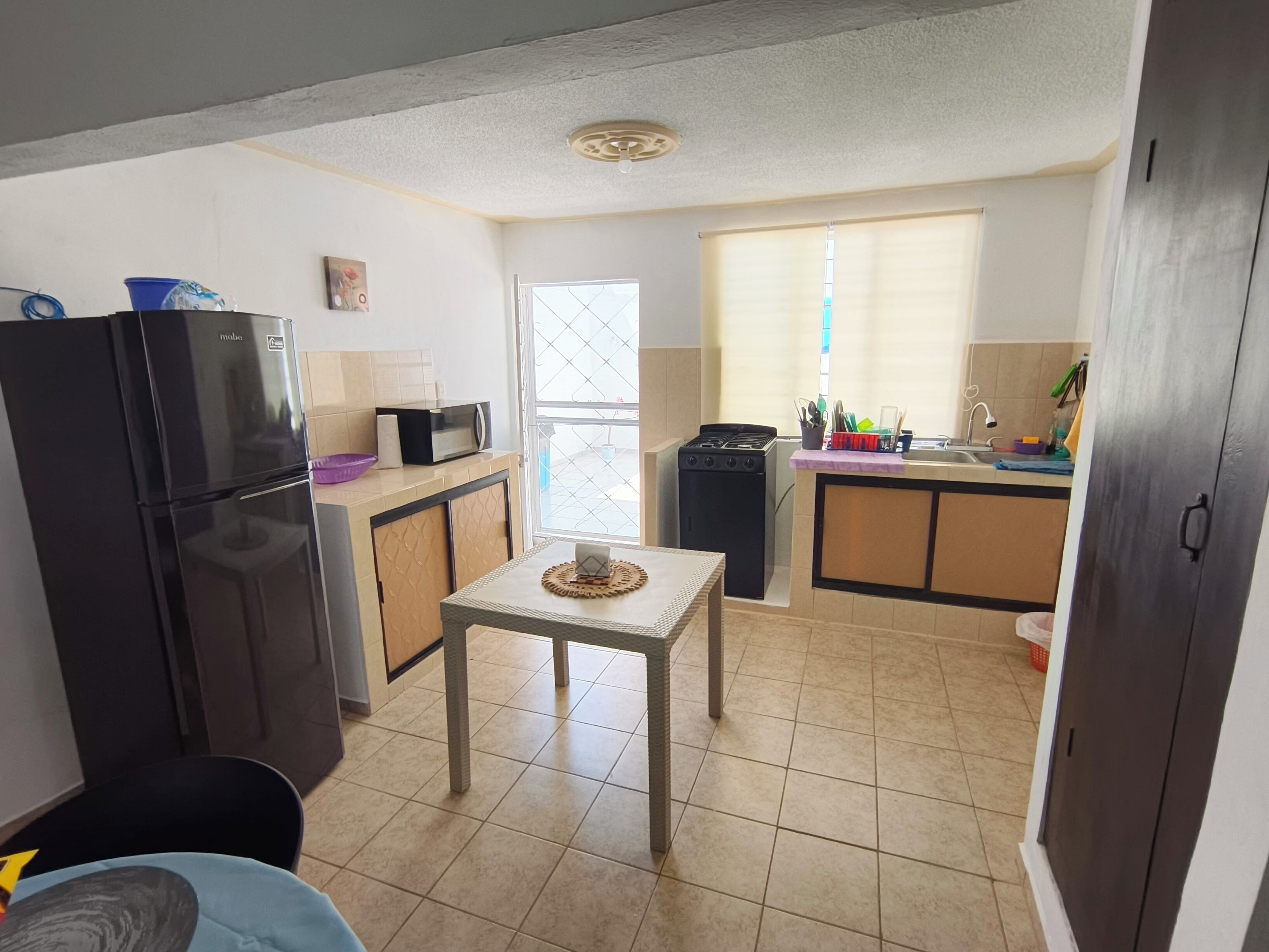 Microwave, oven, coffee/tea maker, toaster