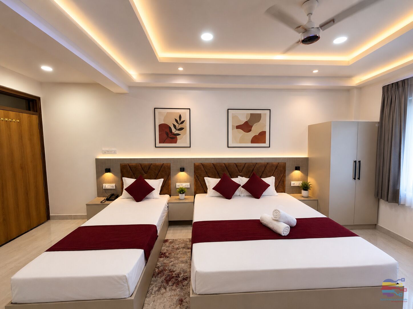 Chambre Triple, vue ville