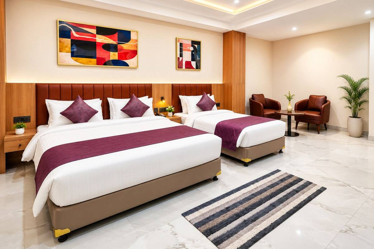 Family Room | Egyptian cotton sheets, premium bedding, down duvets
