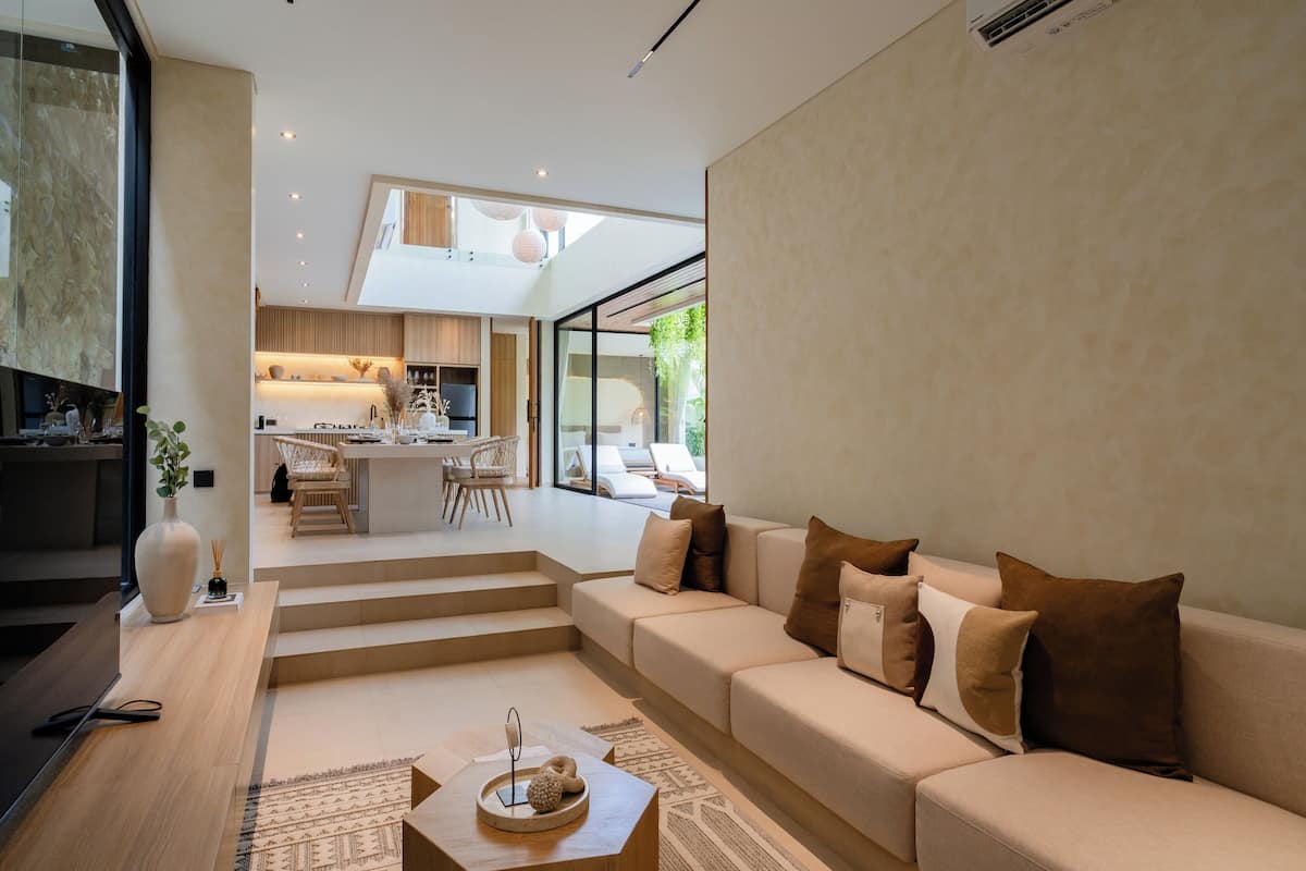 Premium Villa, 2 Bedrooms, Balcony, Partial Sea View | Living area