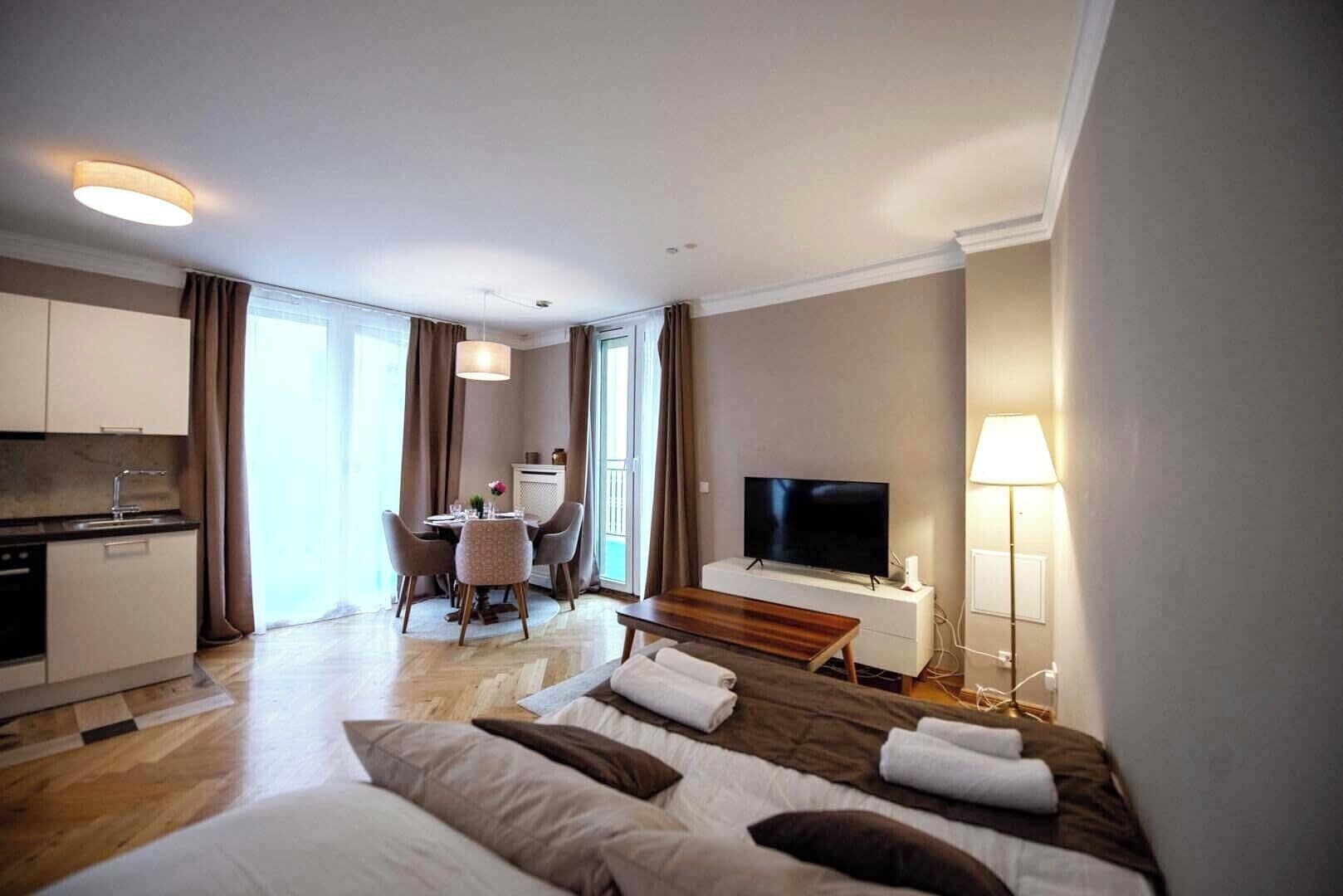 1 bedroom, iron/ironing board, travel crib, free WiFi