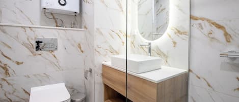Towels, soap, toilet paper