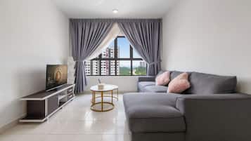 Apartemen Klasik, 3 kamar tidur, dapur, pemandangan kota | Area keluarga