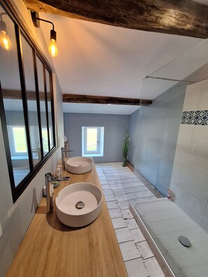 Shower, hair dryer, towels, toilet paper - Maison du pas des sauts (Lesparre-Médoc)
